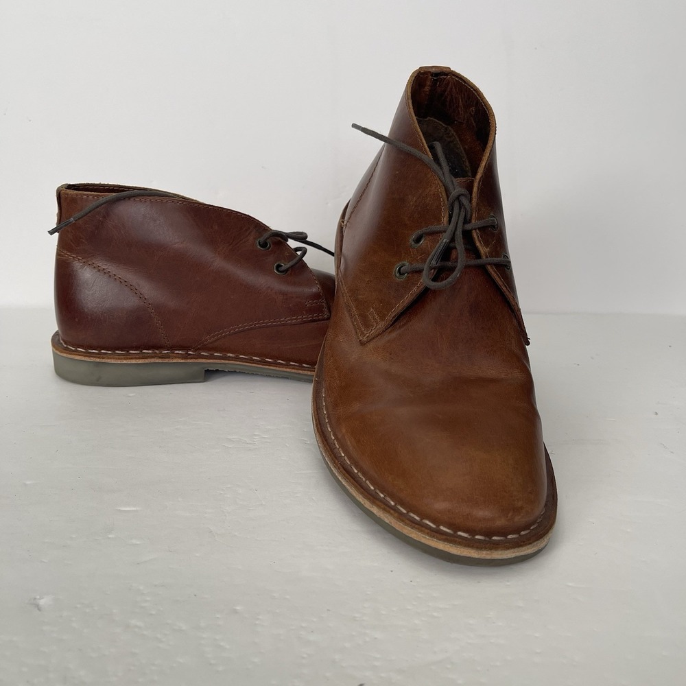 Franco Fortini Dade Brown Leather Chukka Dress Boots Shoes Mens 10 Career‎